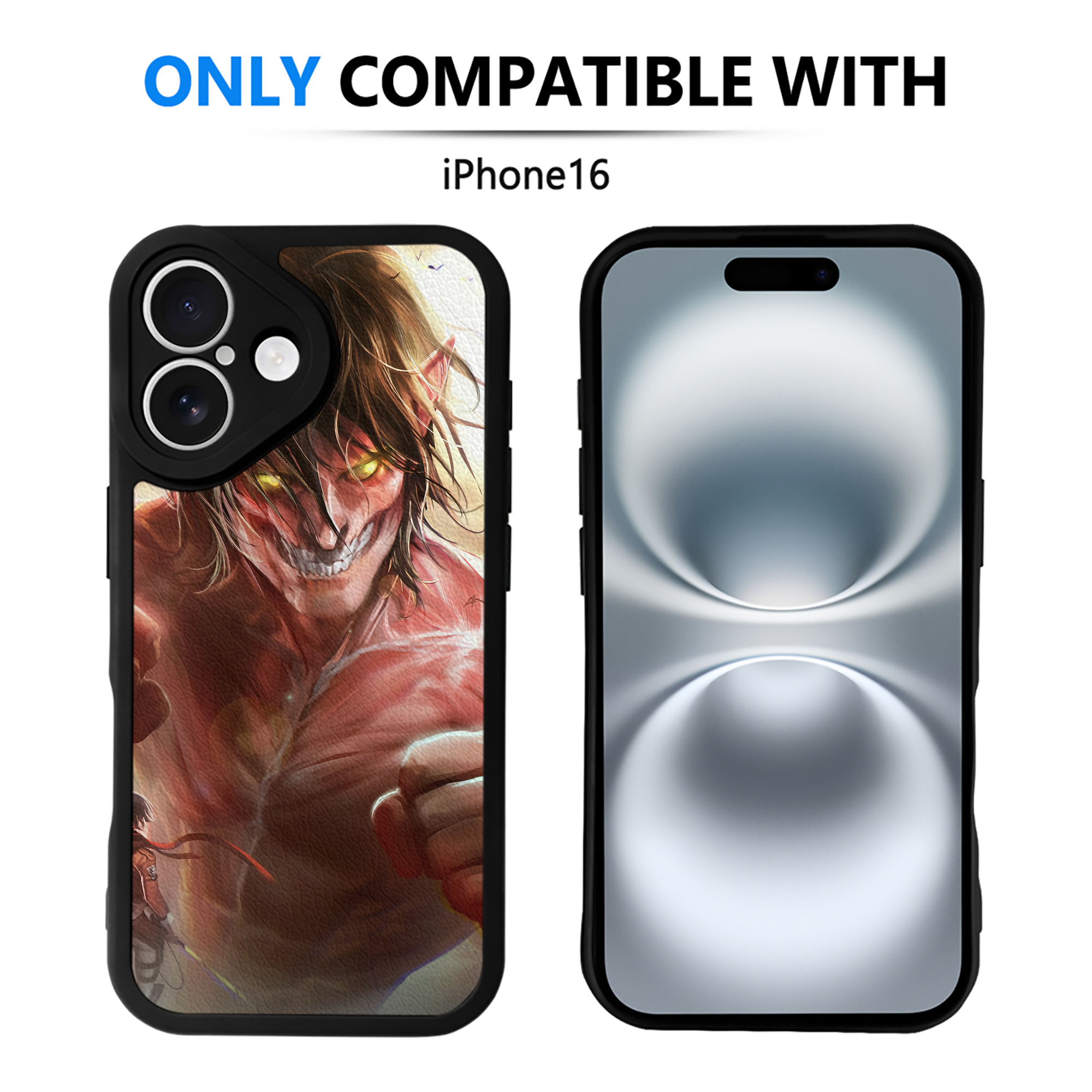 （画像用） 進撃の巨人 Attack on Titan 【iPhone 16シリーズ対応】シリコンスマホケース（レザー調） 材質：シリコン